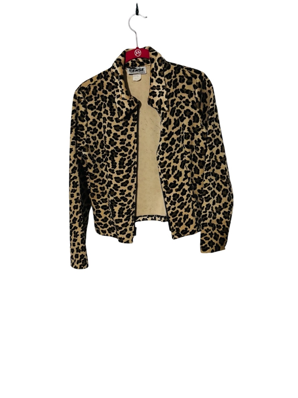 Spense Leopard Print Open-Front Jacket - Tan & Black